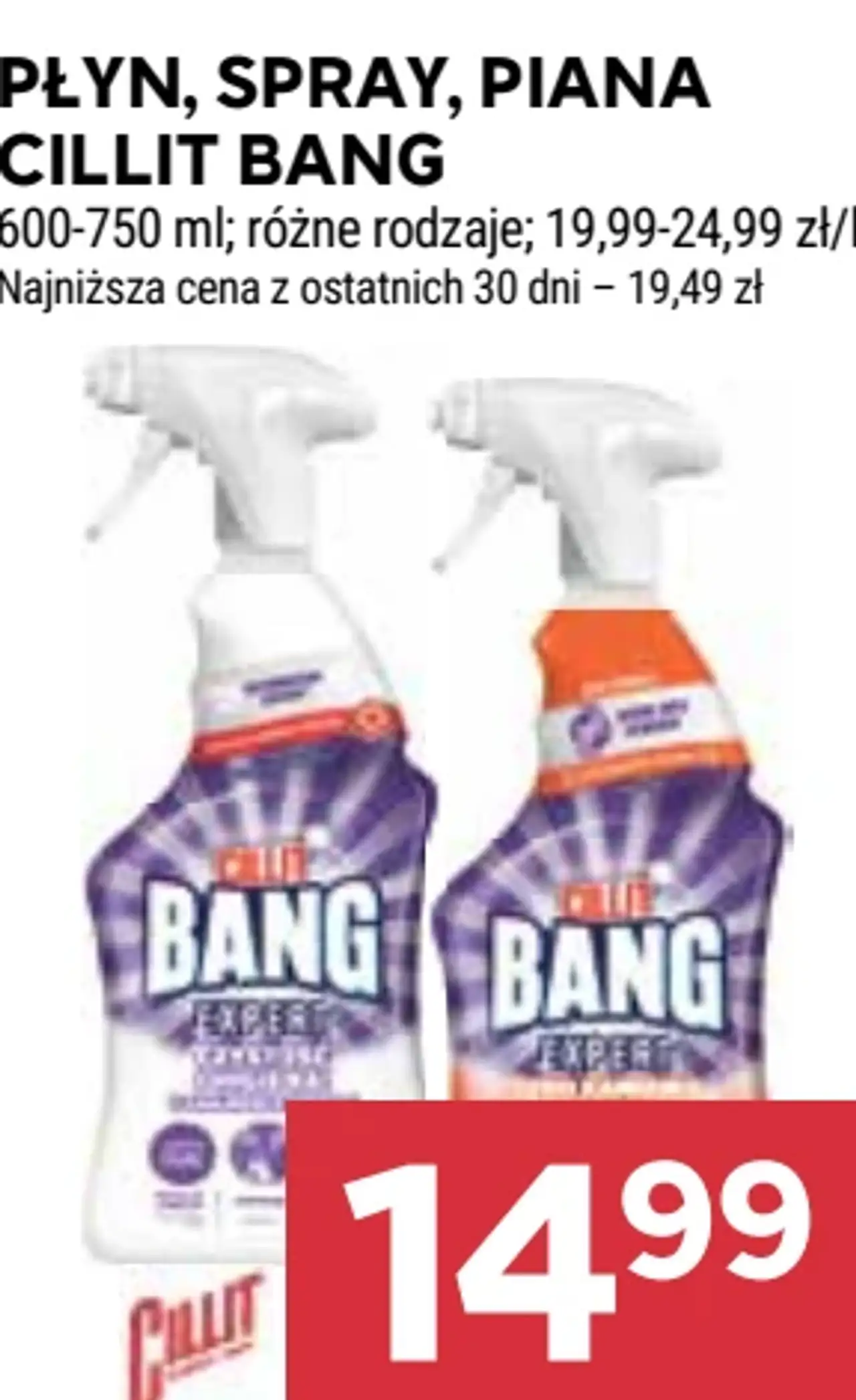 Płyn, spray, piana Cillit Bang