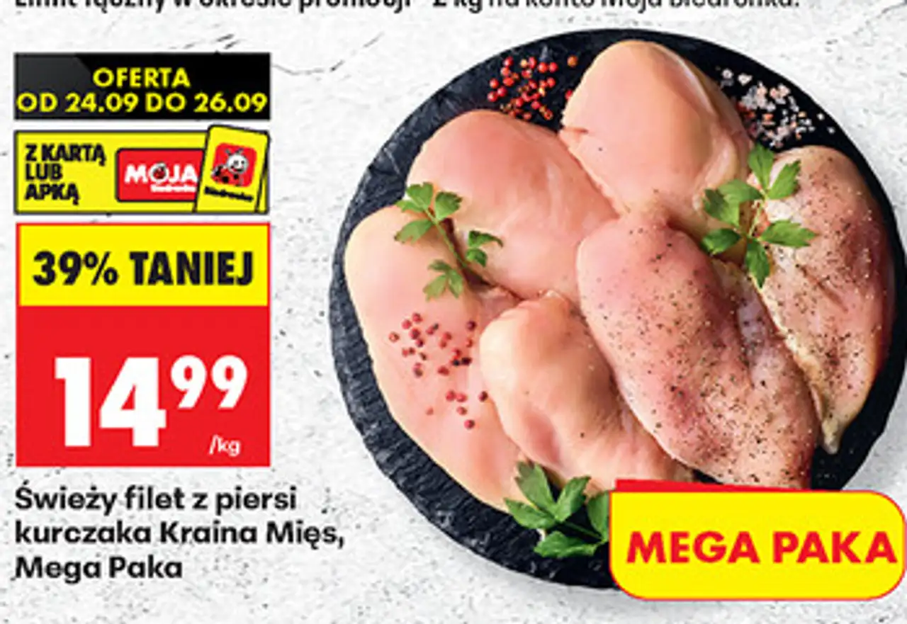 Świeży filet z piersi kurczaka Kraina Mięs, Mega Paka