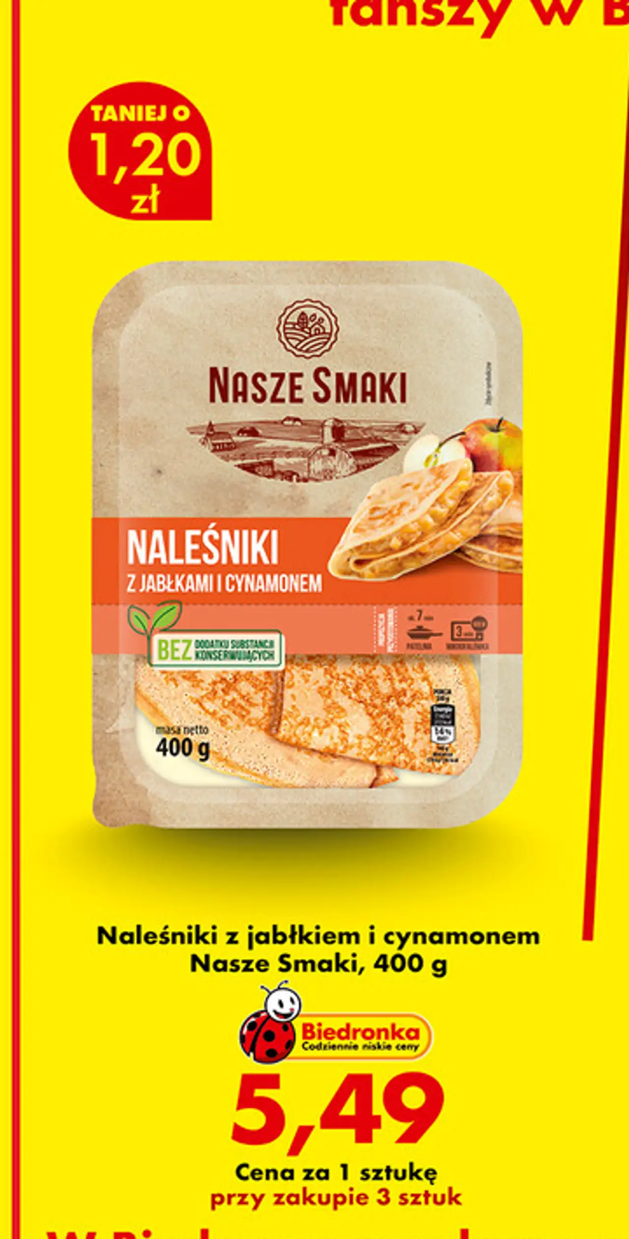 Naleśniki z jabłkiem i cynamonem Nasze Smaki, 400g