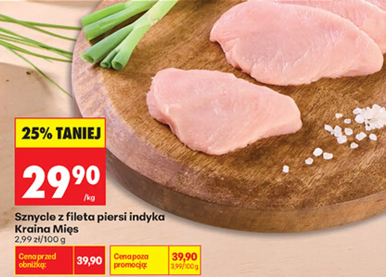 Sznycle z fileta piersi indyka Kraina Mięs