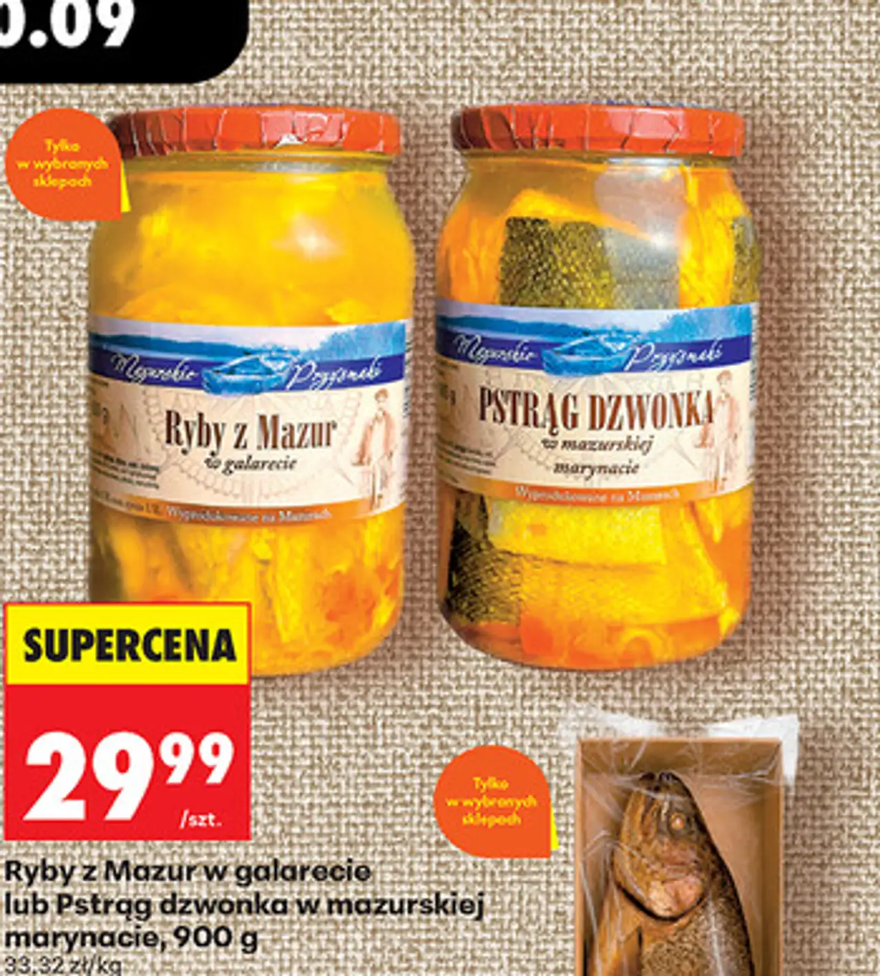Ryby z Mazur w galarecie lub Pstrąg dzwonka w mazurskiej marynacie