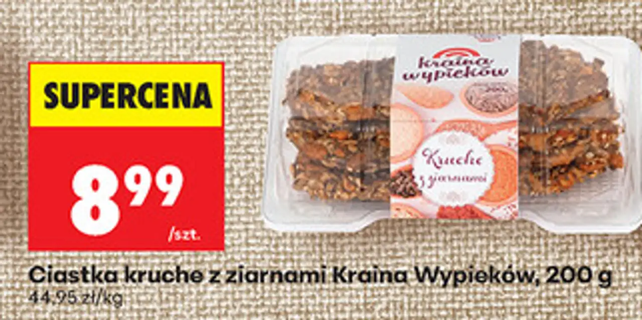 Ciastka kruche z ziarnami Kraina Wypieków