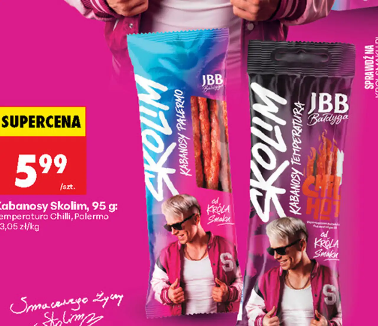 Kabanosy Skolim JBB Bałdyga Temperatura Chilli, Palermo