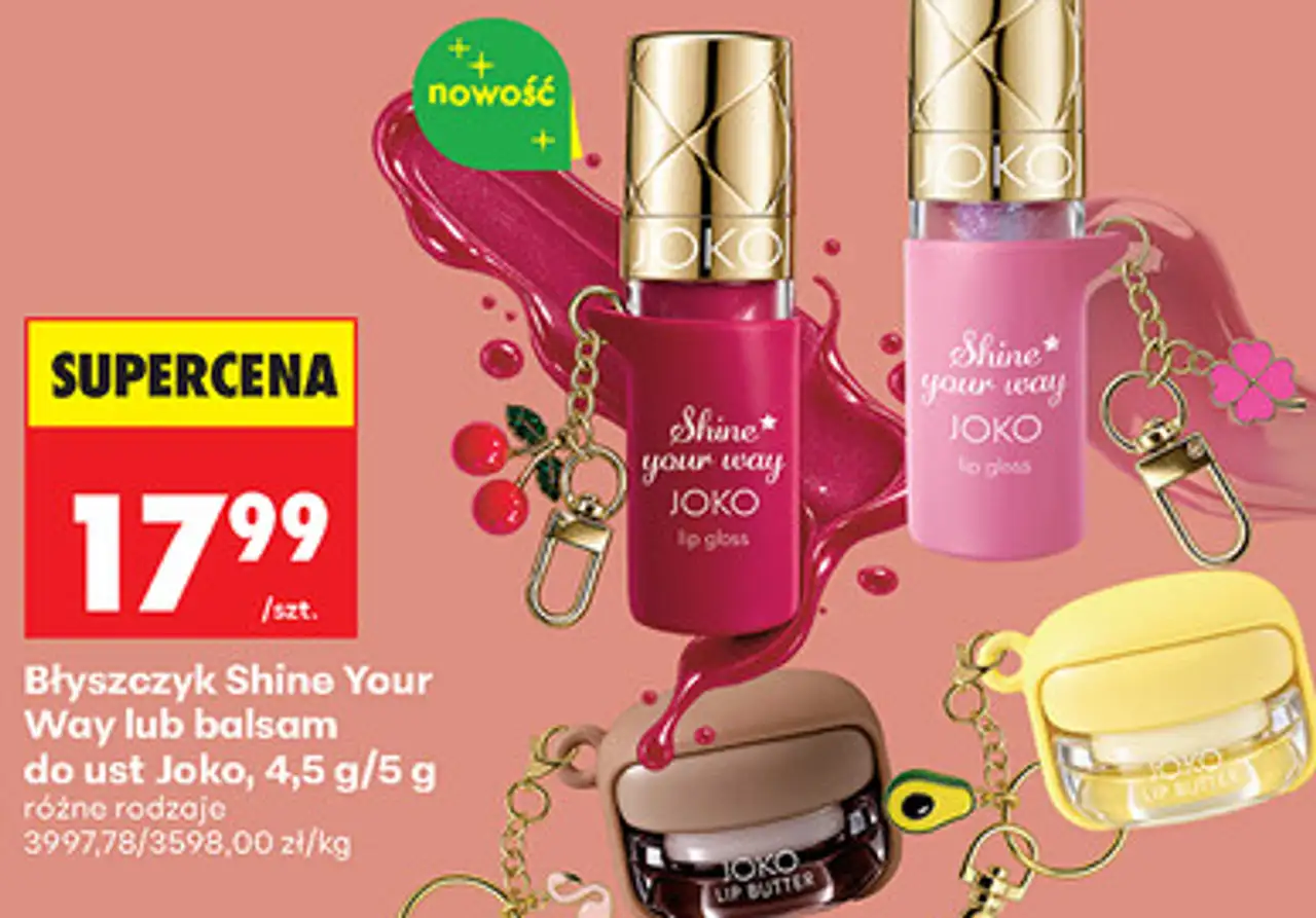Błyszczyk Shine Your Way lub balsam do ust Joko, 4,5 g/5 g