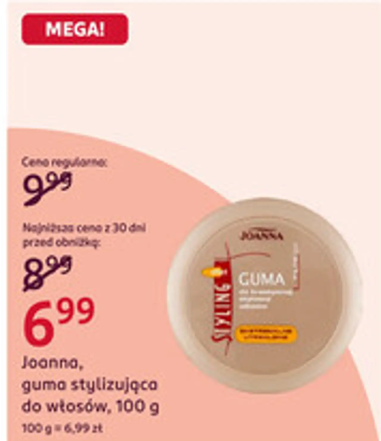 Joanna, guma stylizująca do włosów, 100 g