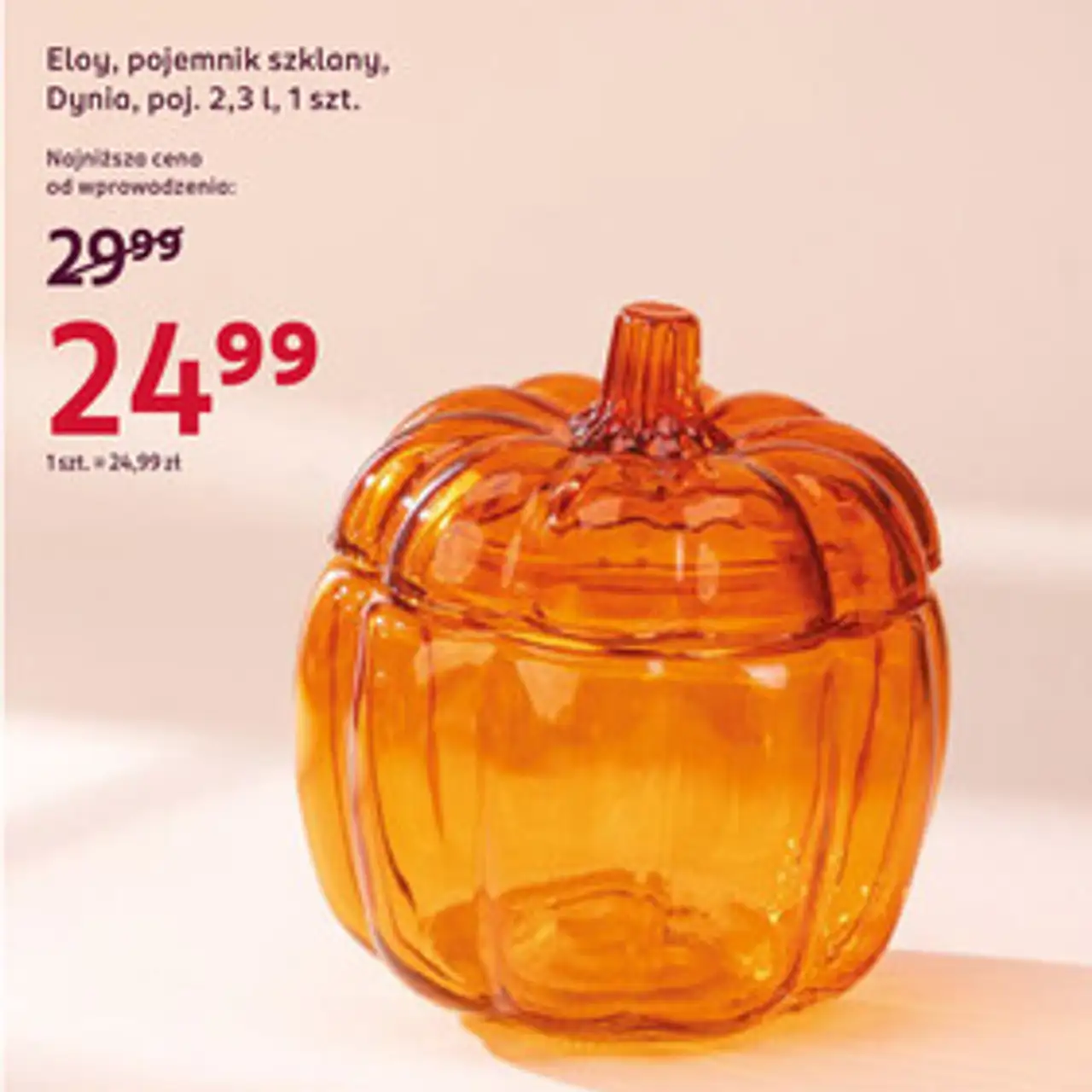 Eloy, pojemnik szklany, Dynia, poj. 2,3 l