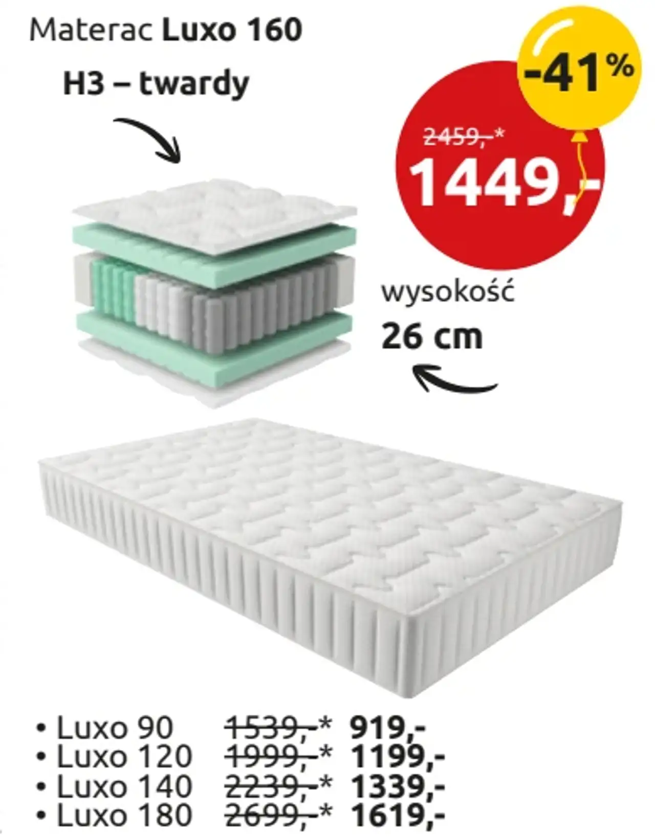 Materac Luxo 160