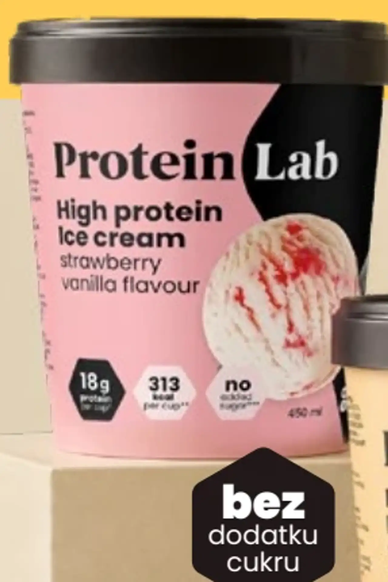 Lody Protein Lab High protein Ice cream strawberry vanilla flavour