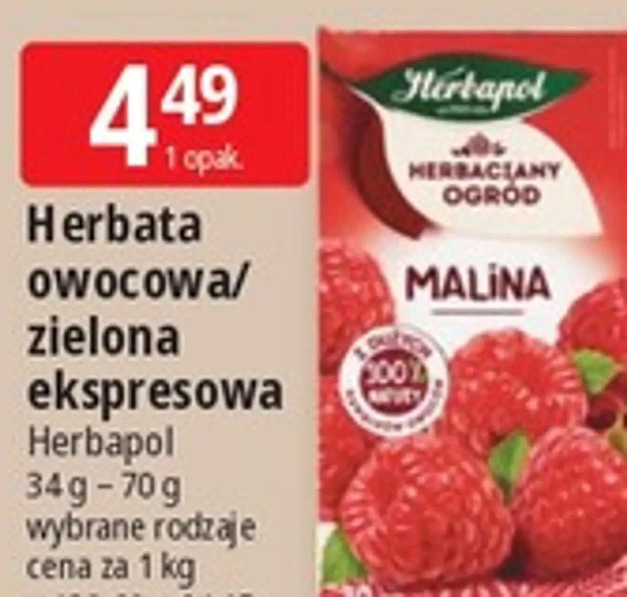 Herbata owocowa/zielona ekspresowa Herbapol