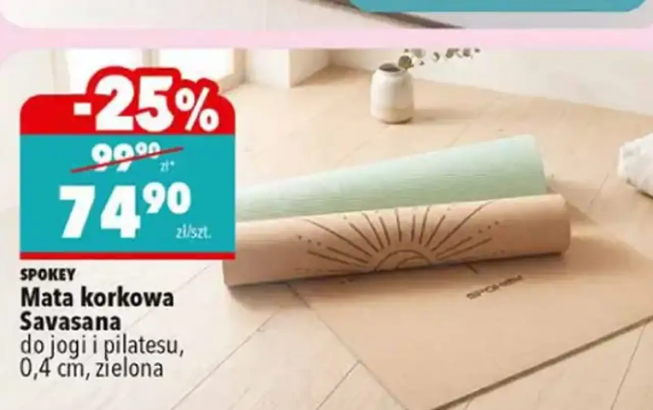 Mata korkowa Savasana SPOKEY