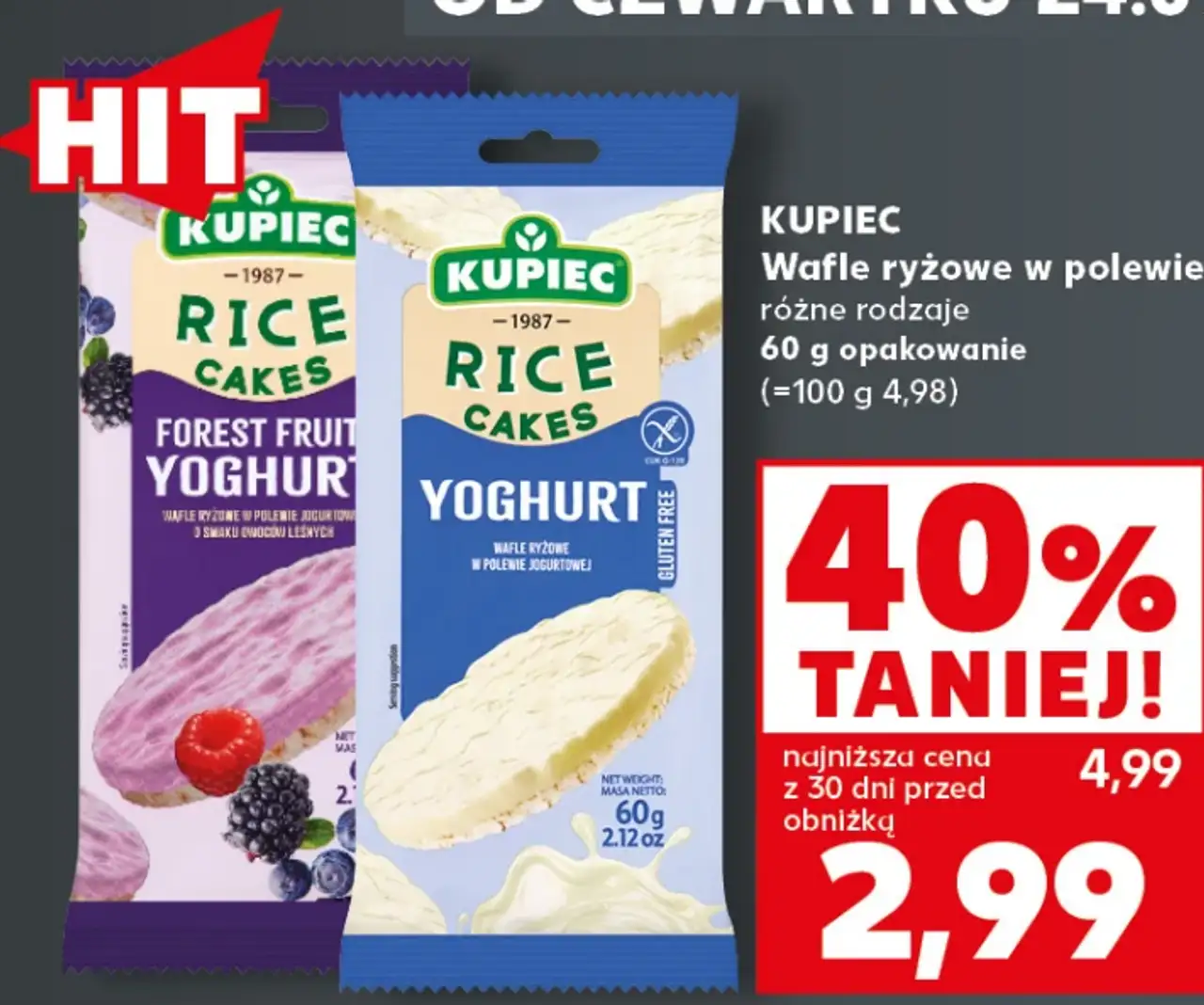 Kupiec Wafle ryżowe w polewie