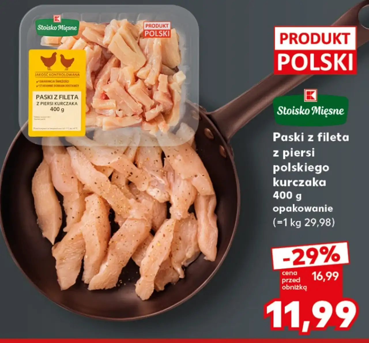 Stojsko Mięsne Paski z fileta z piersi polskiego kurczaka