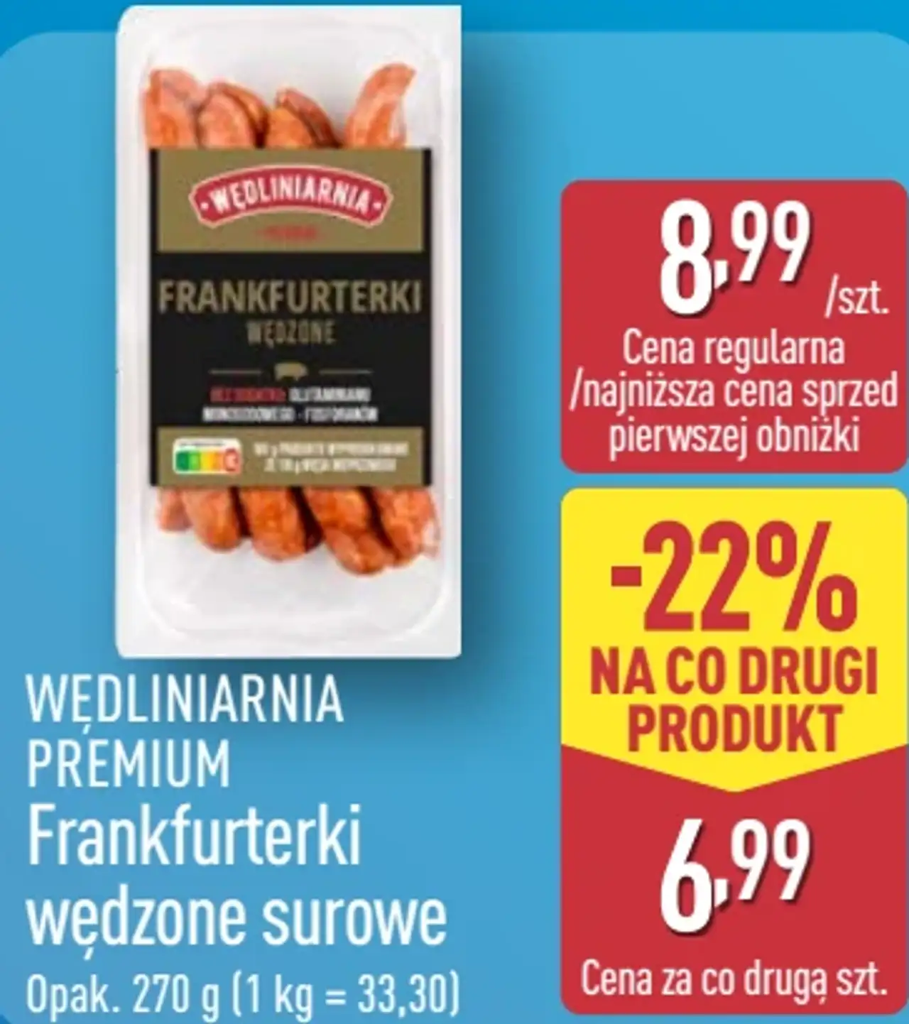 Wedliniarnia Premium Frankfurterki wędzone surowe