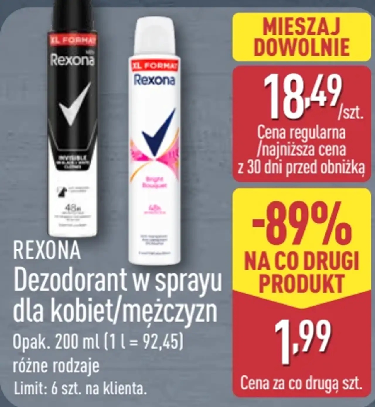 REXONA Dezodorant w sprayu dla kobiet/mężczyzn