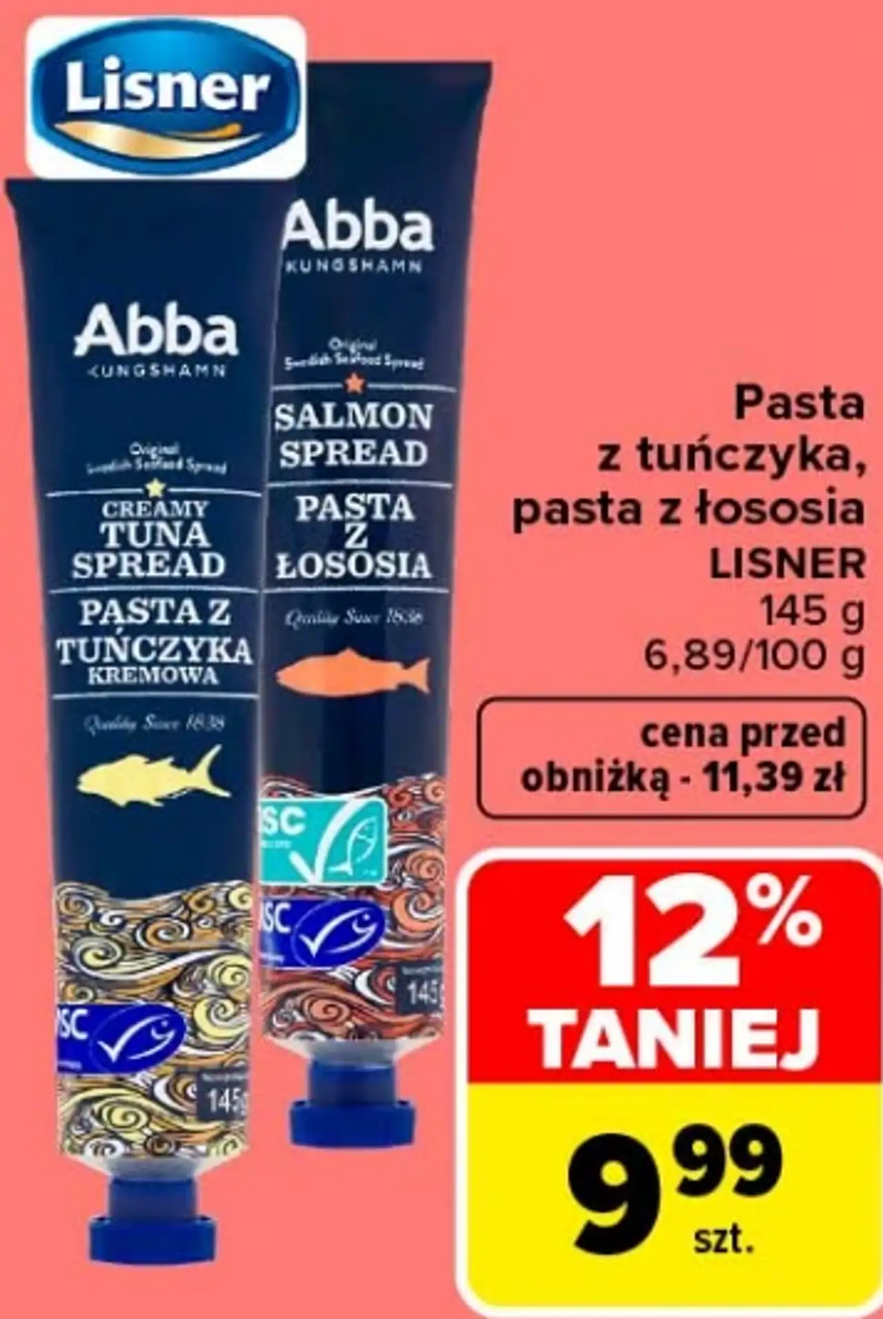 Pasta z tuńczyka, pasta z łososia Lisner