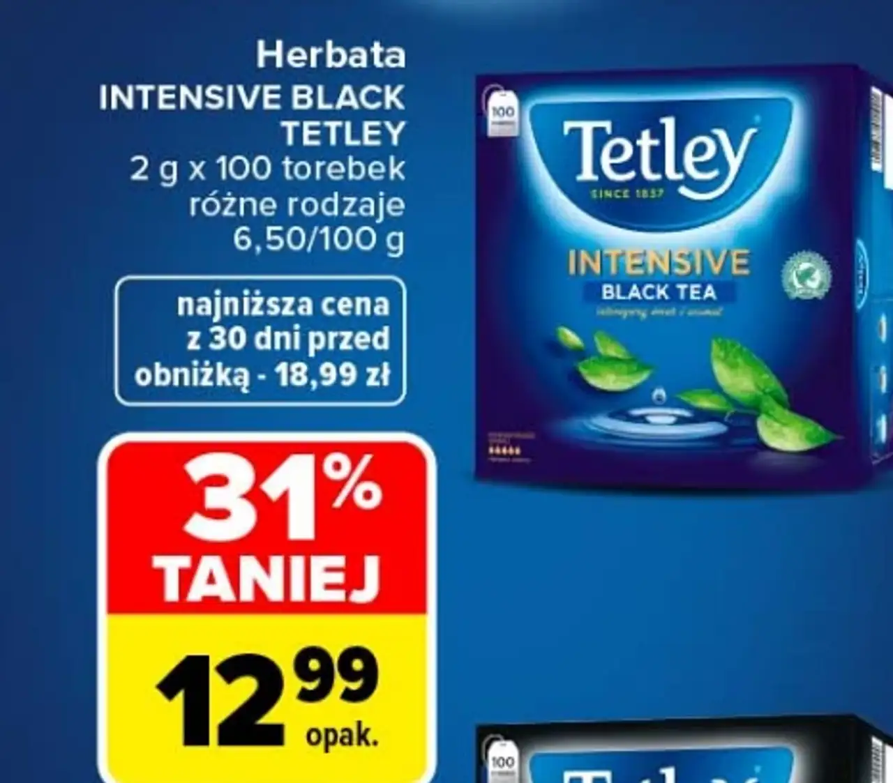Herbata INTENSIVE BLACK TETLEY