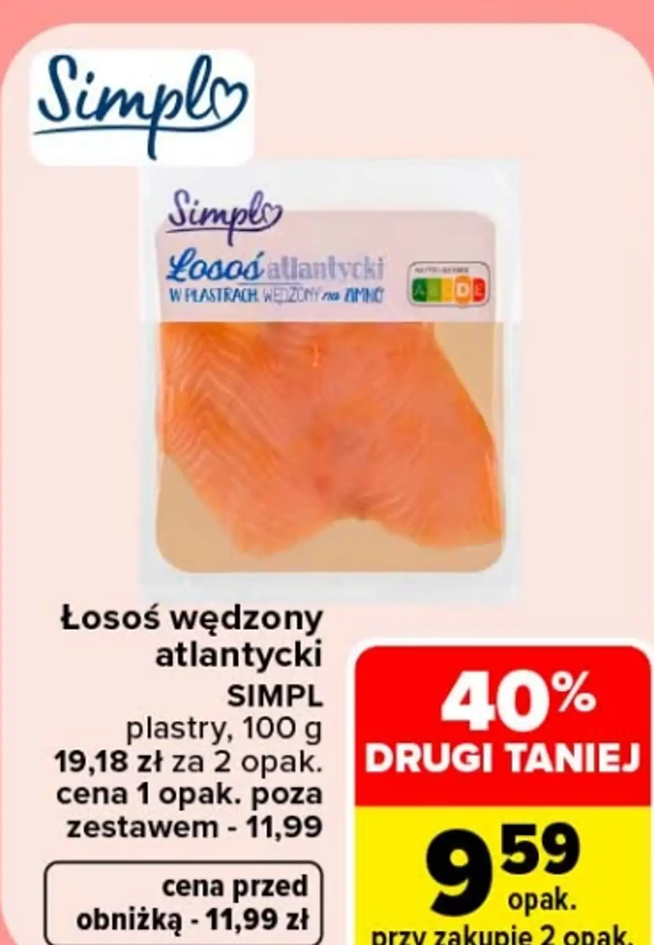 Łosoś wędzony atlantycki SIMPL plastry