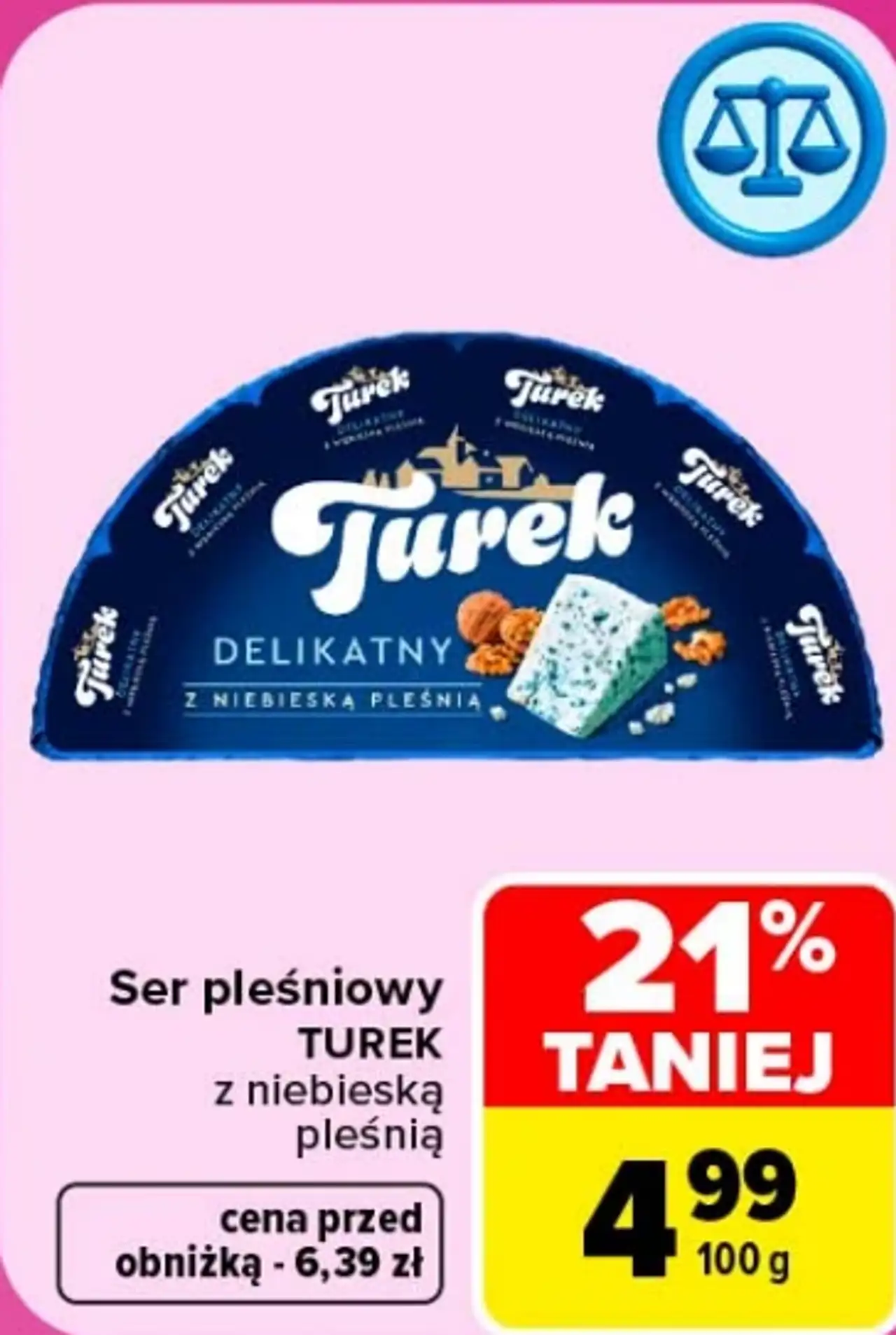 Ser pleśniowy Turek Delikatny z niebieską pleśnią