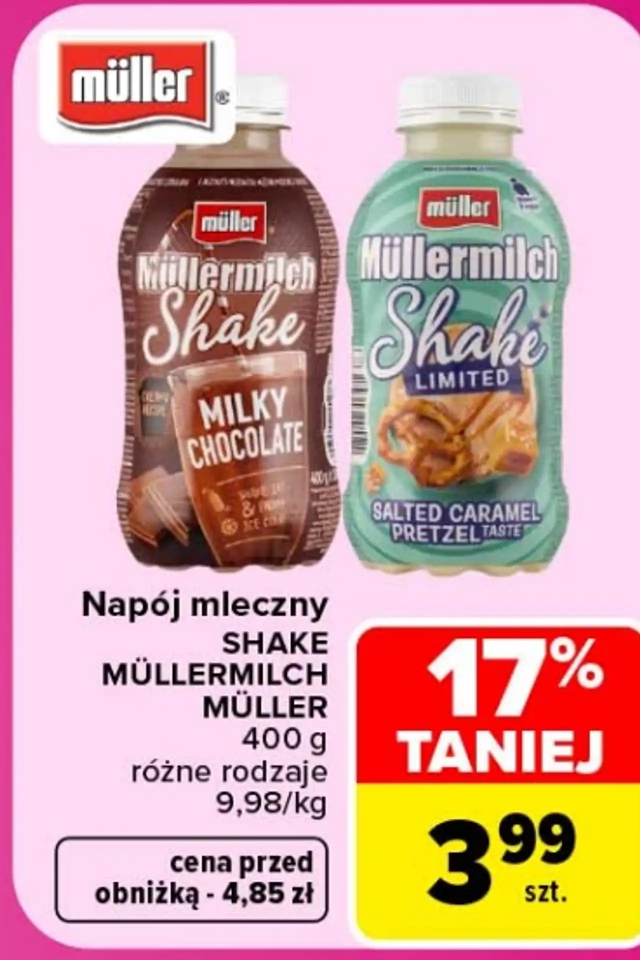 Napój mleczny SHAKE MÜLLERMILCH MÜLLER