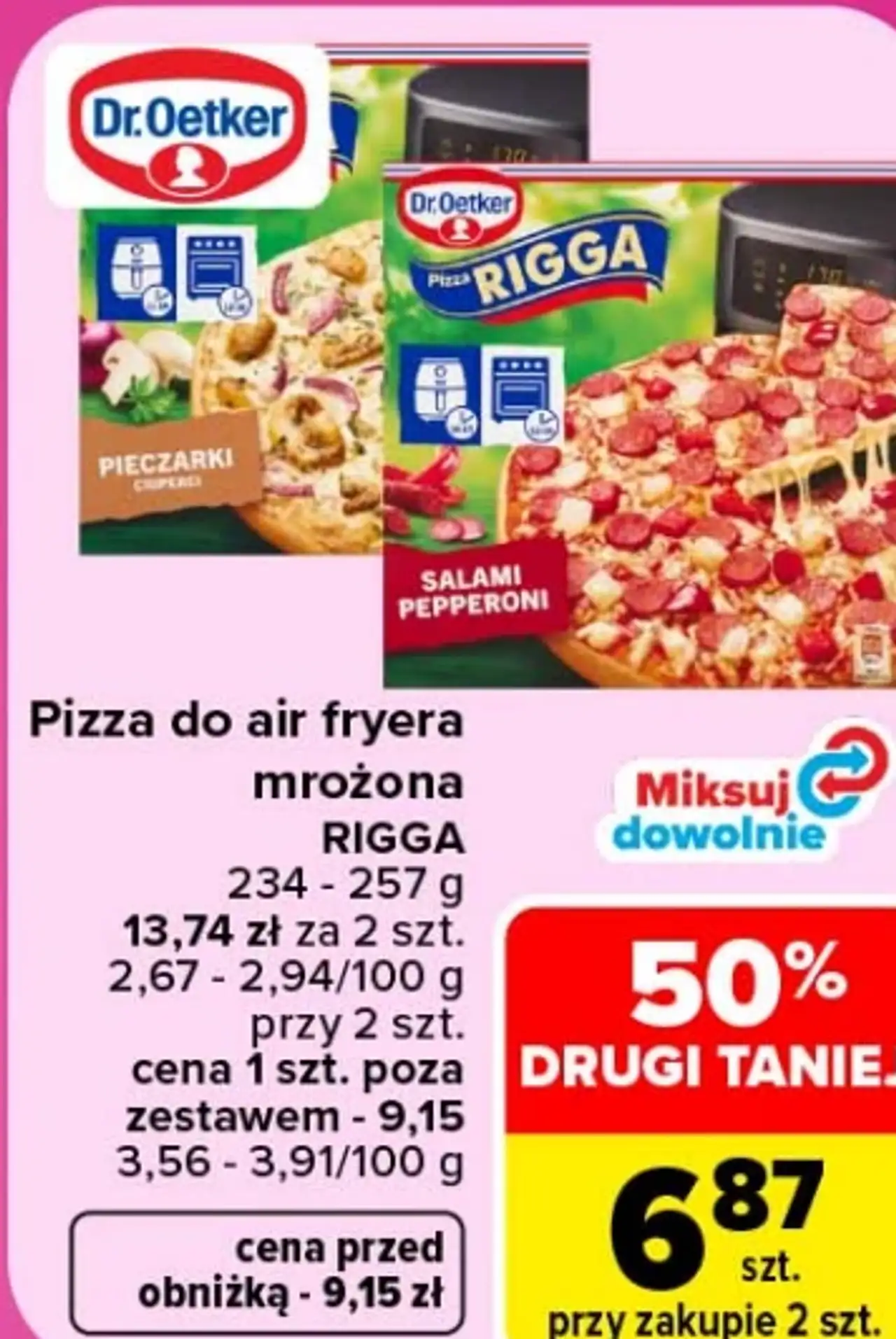 Pizza do air fryera mrożona RIGGA
