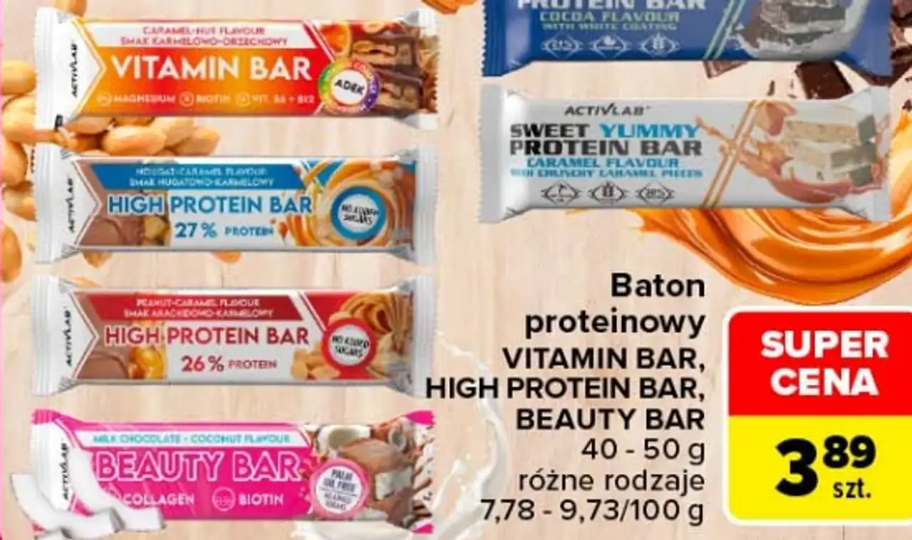 Baton proteinowy VITAMIN BAR, HIGH PROTEIN BAR, BEAUTY BAR