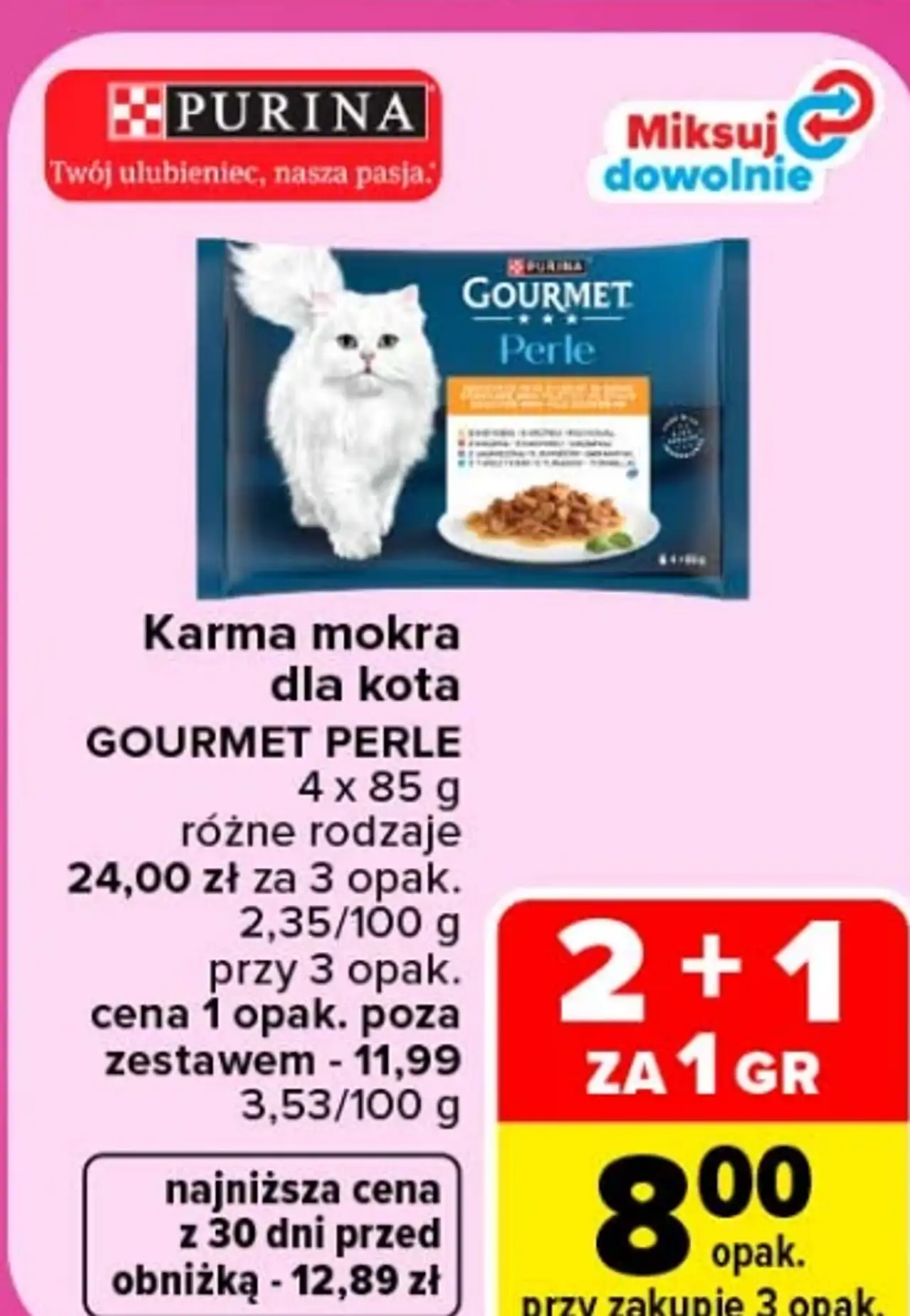 Karma mokra dla kota GOURMET PERLE różne rodzaje