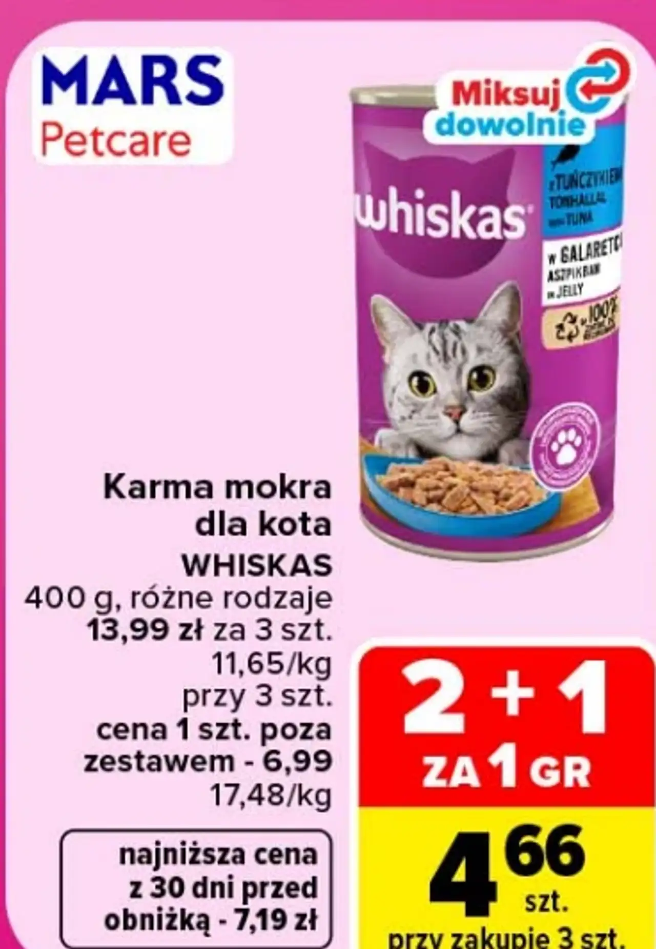 Karma mokra dla kota WHISKAS różne rodzaje