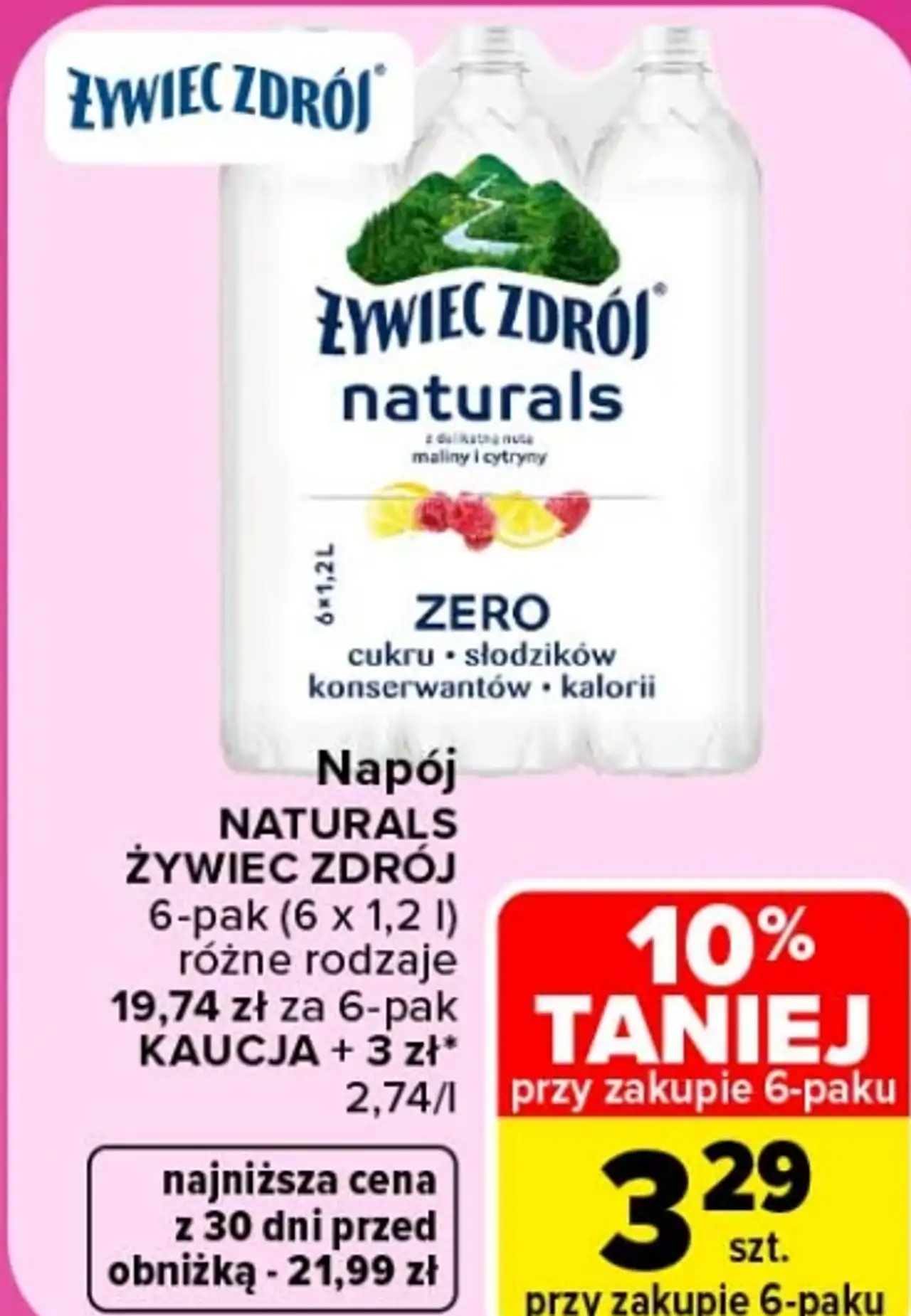 Napój NATURALS ŻYWIEC ZDRÓJ 6-pak
