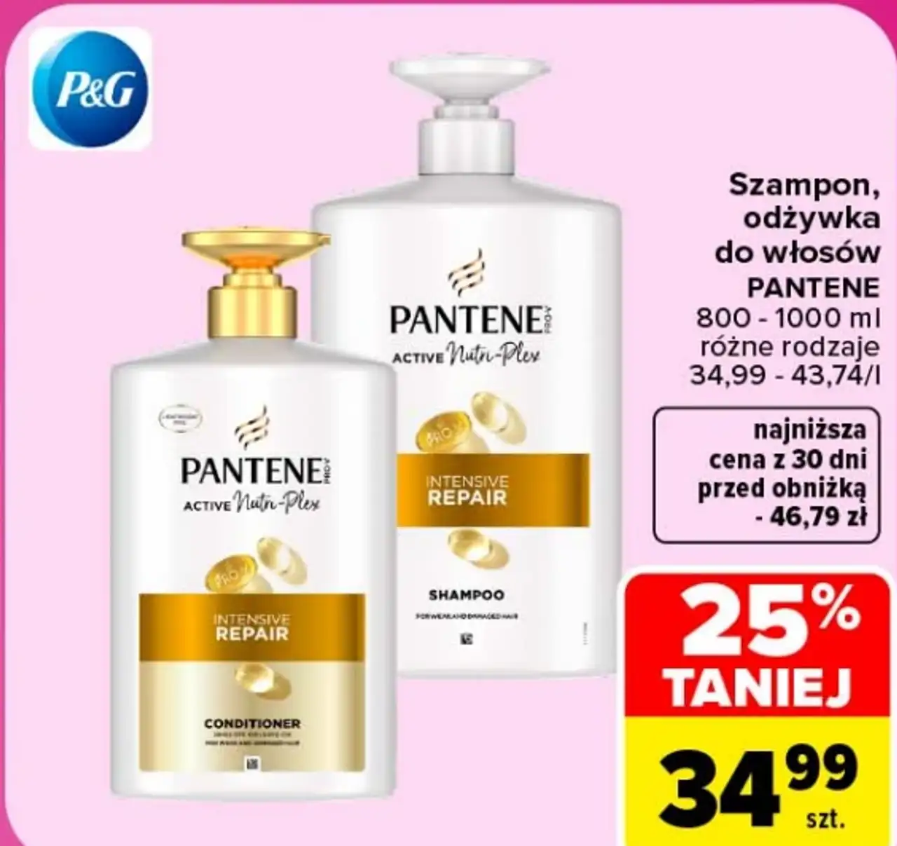 Szampon, odżywka do włosów PANTENE
