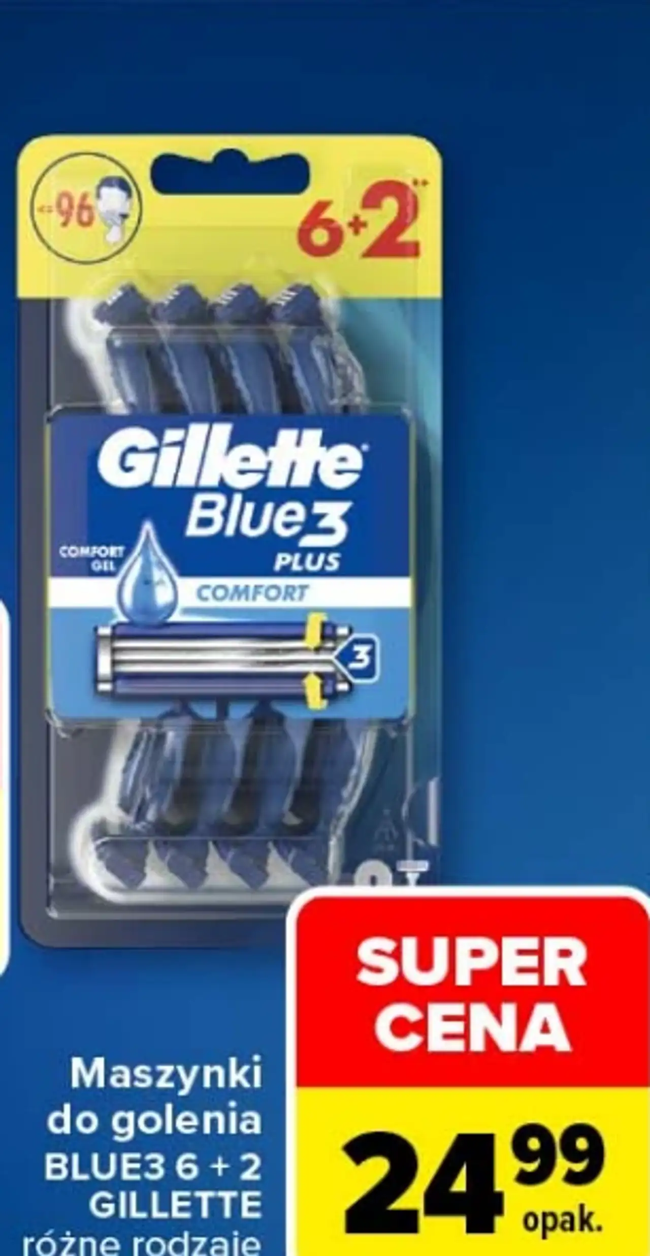 Maszynki do golenia BLUE3 6 + 2 GILLETTE