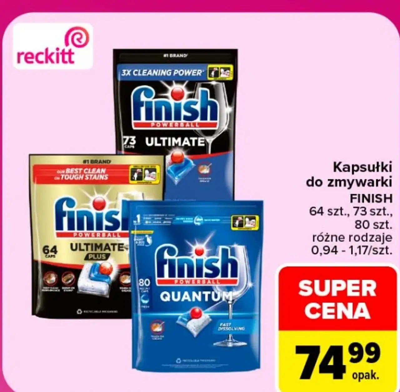 Kapsułki do zmywarki Finish Ultimate/Quantum
