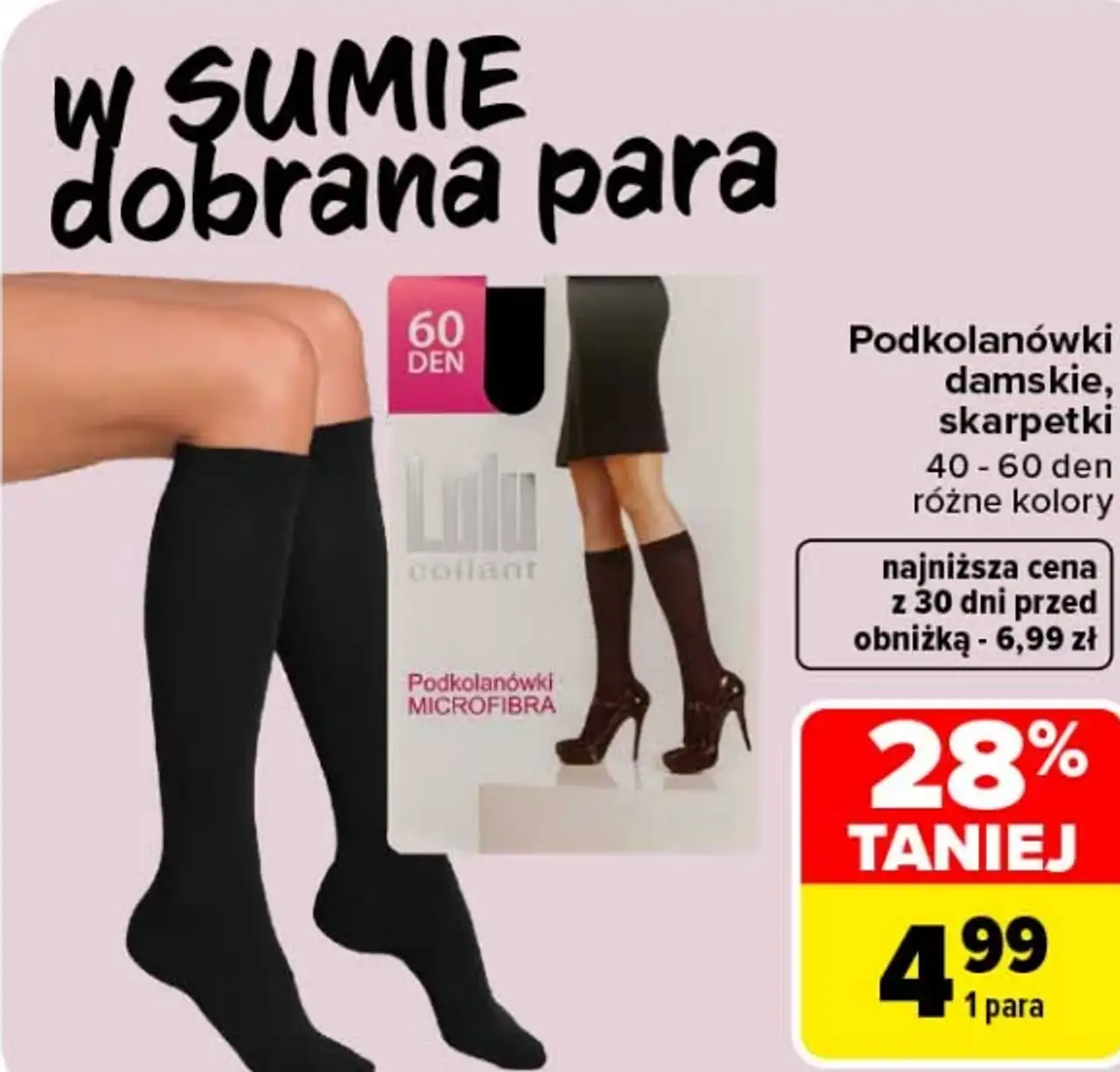 Podkolanówki damskie, skarpetki Lulu