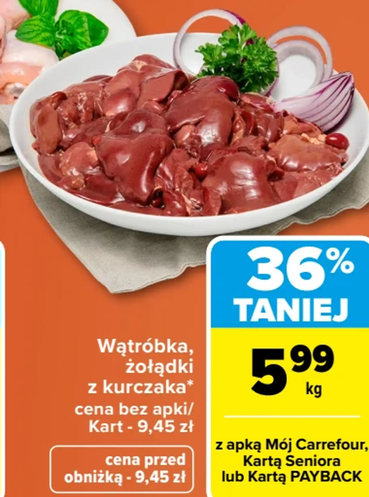Wątróbka, żołądki z kurczaka