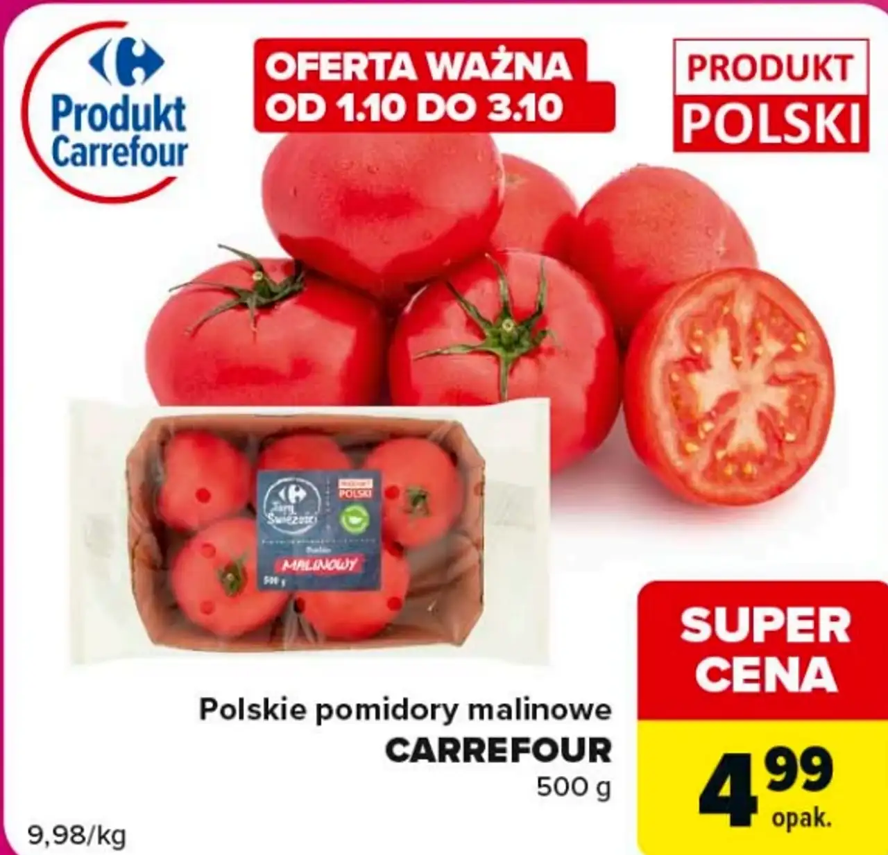 Polskie pomidory malinowe Carrefour