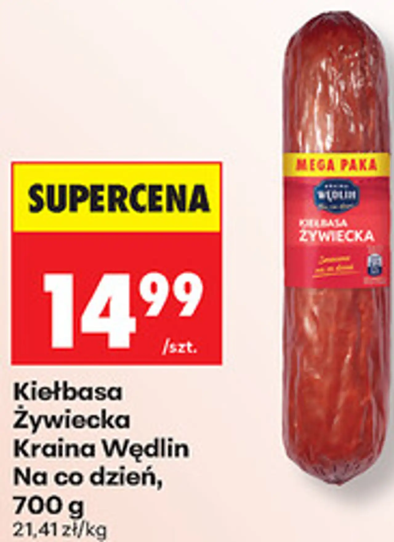 Kiełbasa Żywiecka Kraina Wędlin Na co dzień, 700 g
