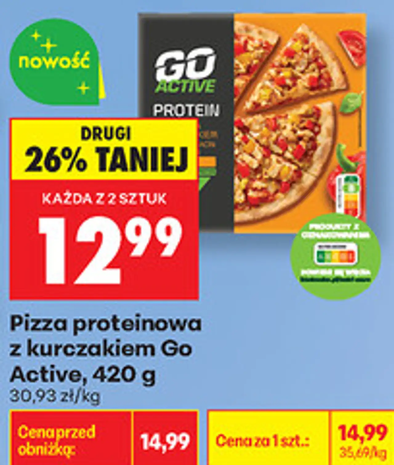 Pizza proteinowa z kurczakiem Go Active, 420 g