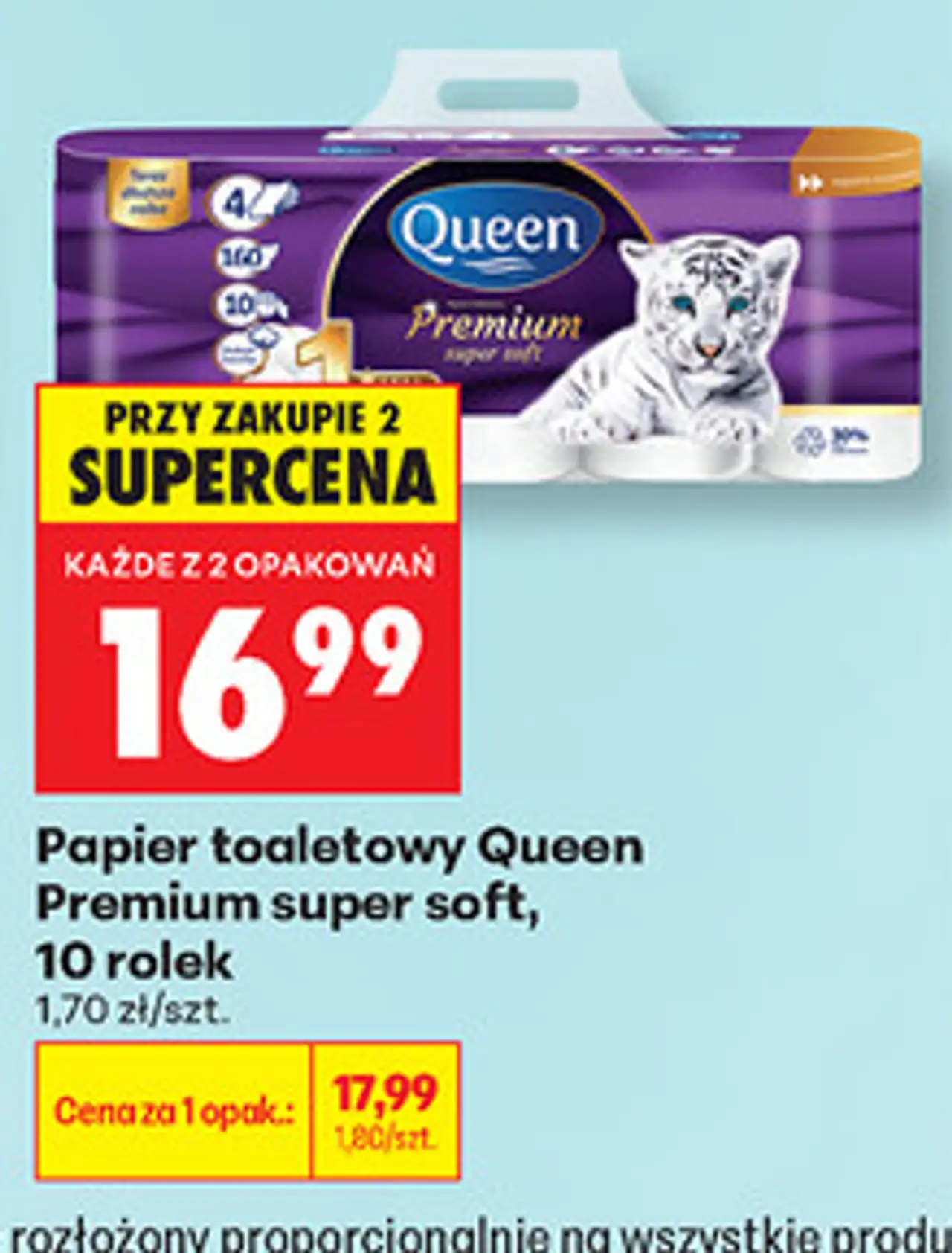 Papier toaletowy Queen Premium super soft, 10 rolek
