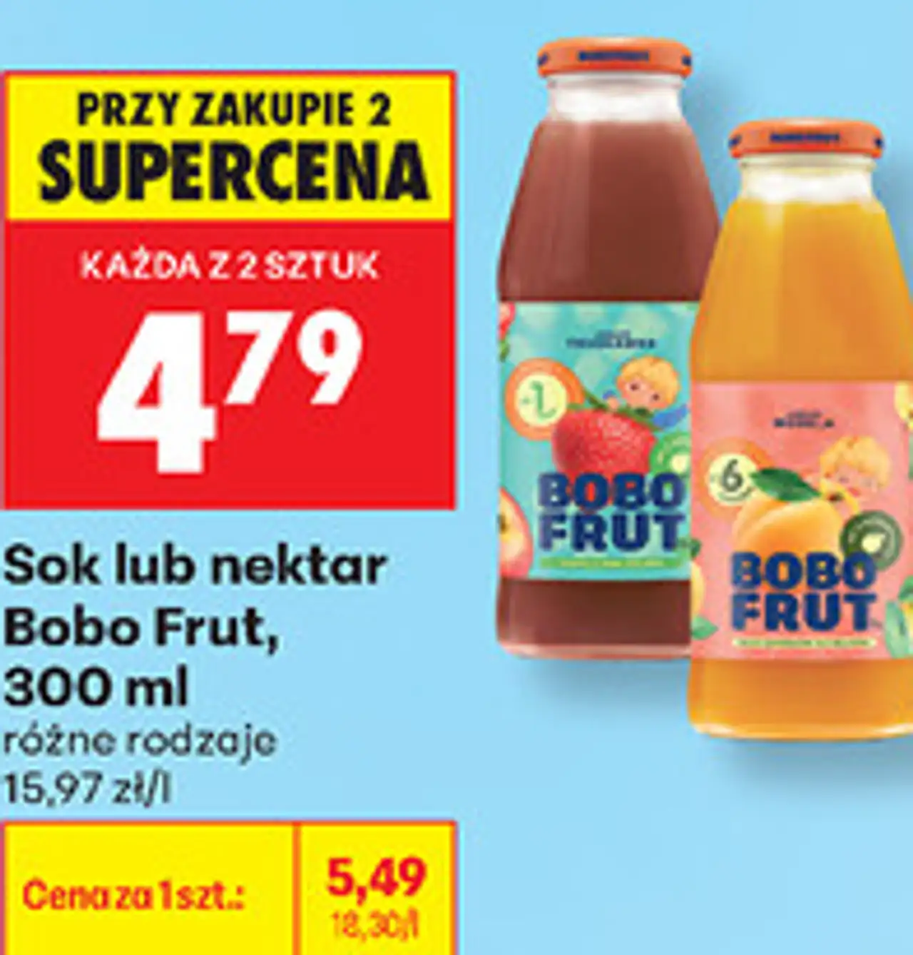 Sok lub nektar Bobo Frut, 300 ml
