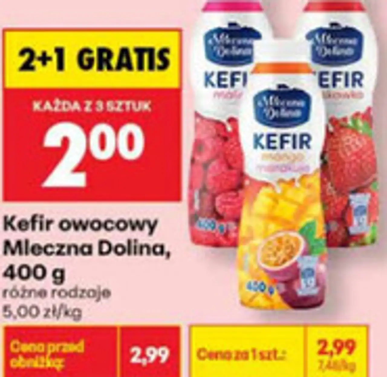 Kefir owocowy Mleczna Dolina