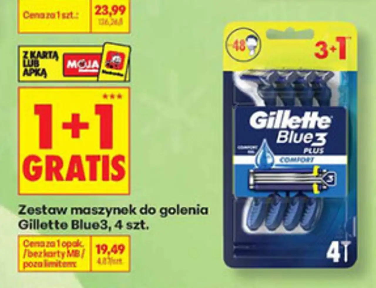 Zestaw maszynek do golenia Gillette Blue3, 4 szt.