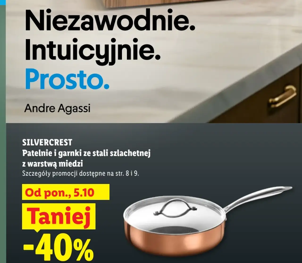 SILVERCREST Patelnie i garnki ze stali szlachetnej z warstwą miedzi