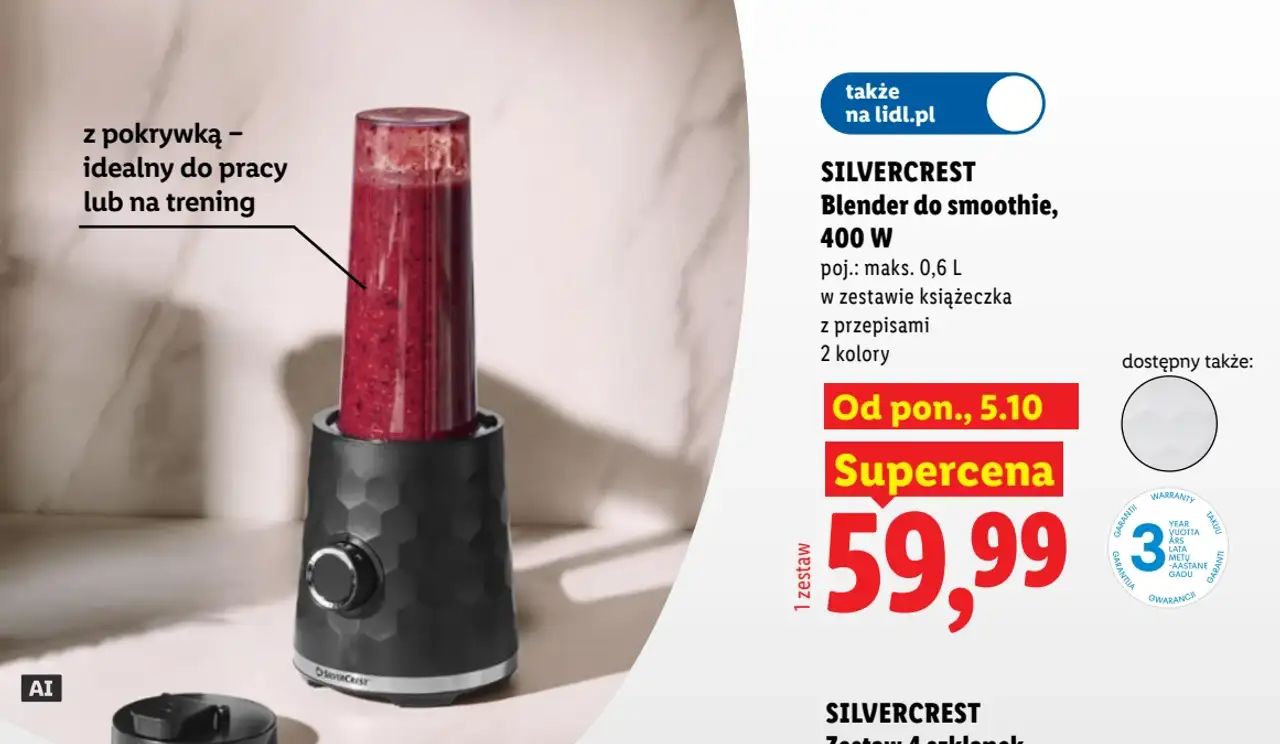 SILVERCREST Blender do smoothie, 400 W