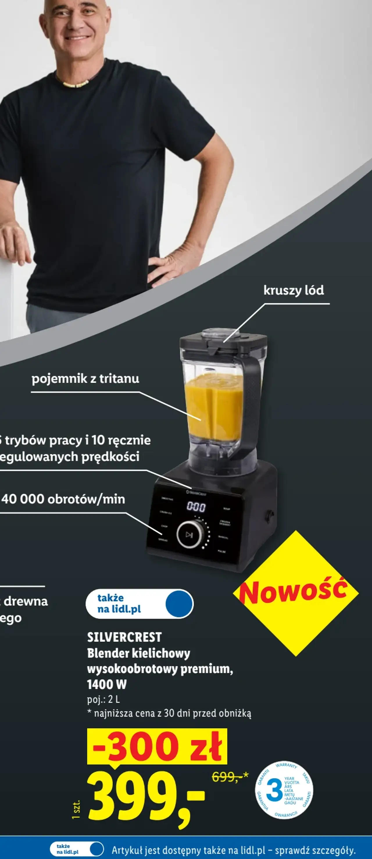 SILVERCREST Blender kielichowy wysokoobrotowy premium, 1400 W
