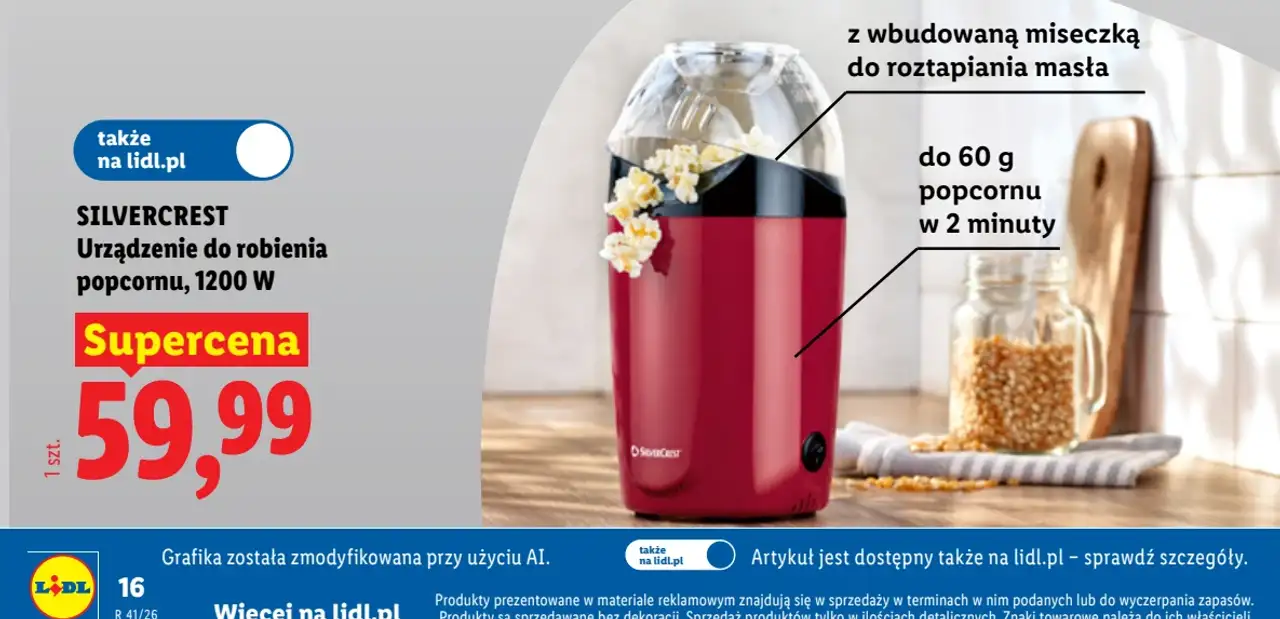 SILVERCREST Urządzenie do robienia popcornu, 1200 W