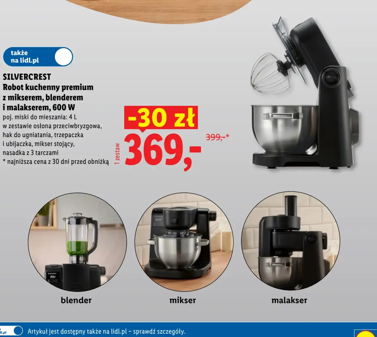 SILVERCREST Robot kuchenny premium z mikserem, blenderem i malakserem, 600 W