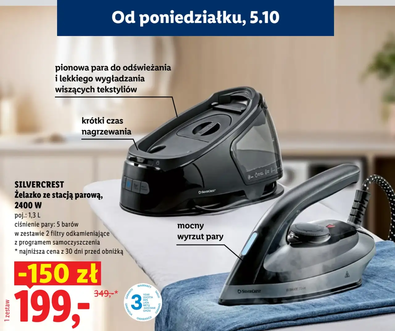 SILVERCREST Żelazko ze stacją parową, 2400 W