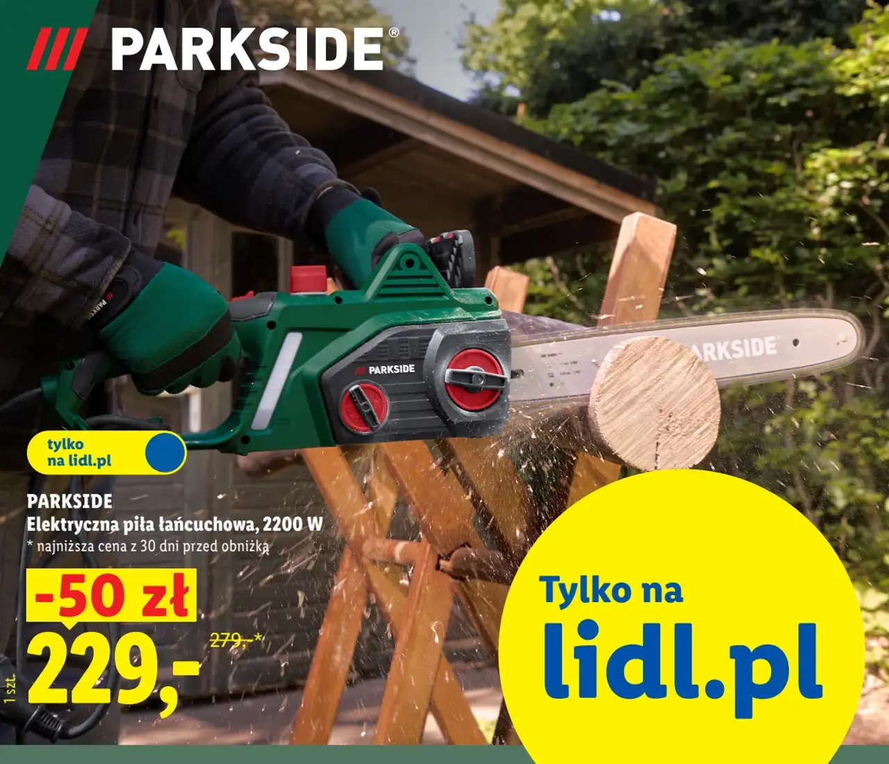 PARKSIDE Elektryczna piła łańcuchowa, 2200 W