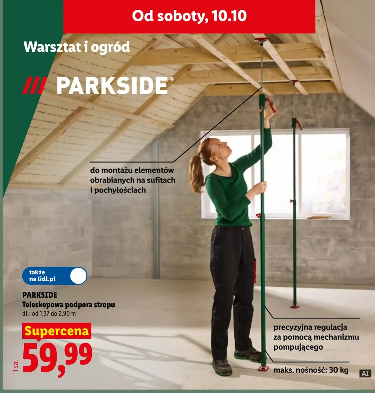 Parkside Teleskopowa podpora stropu
