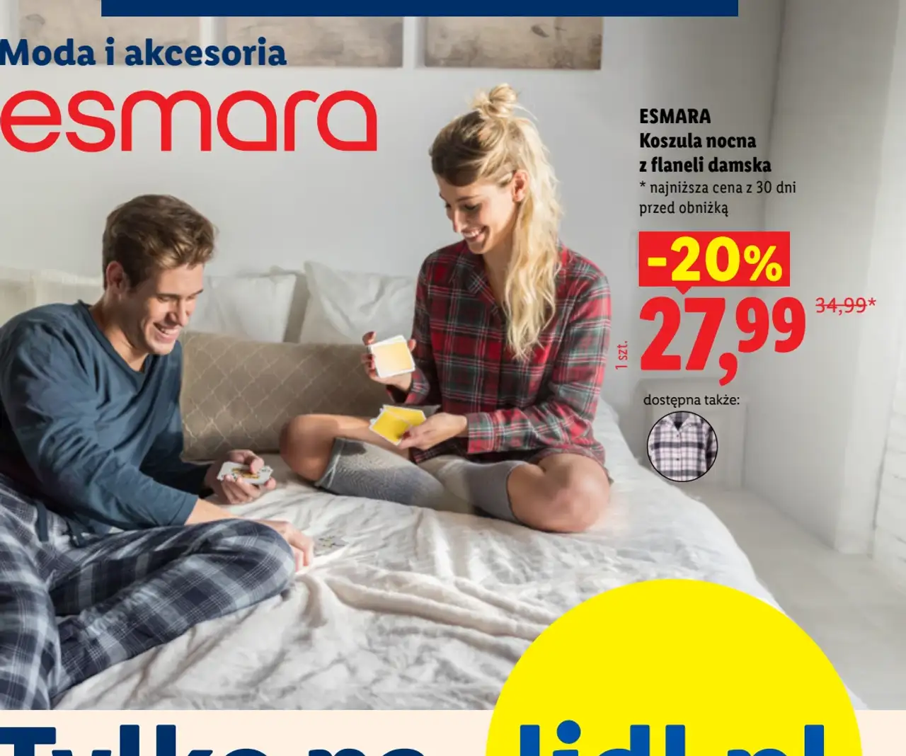 ESMARA Koszula nocna z flaneli damska