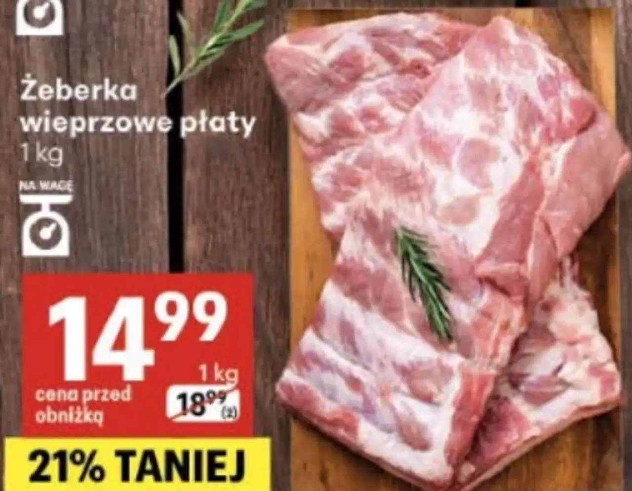 Żeberka wieprzowe płaty